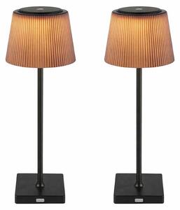 Lampada da tavolo a LED, 2 luci, per esterni, dimmer touch, batteria ricaricabile, altezza 38 cm