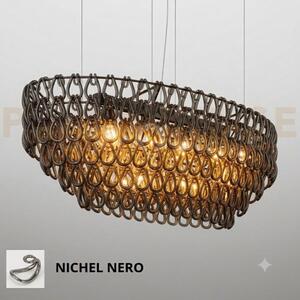 Minigiogali sospensione ov1 cristallo nickel nero montatura bronzo 