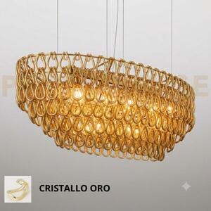 Minigiogali sospensione ov1 cristallo oro montatura bronzo opaco 1 