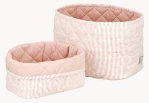 Set di 2 cestini portaoggetti in cotone per bambini Stripes