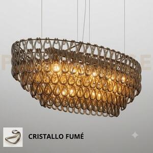 Minigiogali sospensione ov1 cristallo bronzo montatura bronzo opaco
