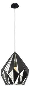 EGLO lampada a sospensione Carlton 1 nero argento 49255