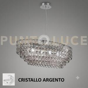 Minigiogali sospensione ov1 cristallo argento montatura bronzo opac