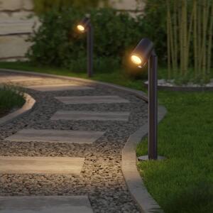 STEINEL Lampioncino LED Way C, nero, alluminio, IP65, RGBWW dimmerabile, Nero, Alluminio, Moderno, Lampada LED da esterni