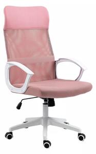 Sedia da ufficio Q-026 rosa – 59x50x107 cm