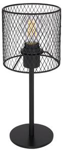 Lampada da tavolo a LED, rete metallica, nero, altezza 35 cm