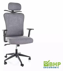 Sedia da ufficio ergonomica Q-080M grigia – 67x50x125 cm