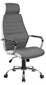 Sedia da ufficio Q-035 bianca e grigia – 59x52x121 cm