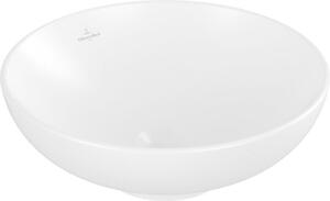 Villeroy & Boch Loop&Friends - Lavabo da appoggio, diametro 420 mm, con sfioratore, CeramicPlus, Stone White 4A4600RW