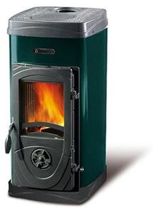 Stufa riscaldamento a legna bruciatutto 5kW potenza Super Junior Nordica - Green
