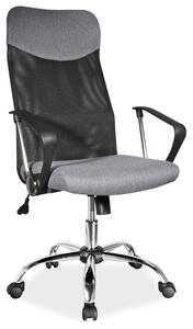 Sedia da ufficio Q-025 in tessuto grigio – 62x50x107 cm