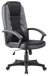 Sedia da ufficio Q-019 in ecopelle nera – 61x50x112 cm
