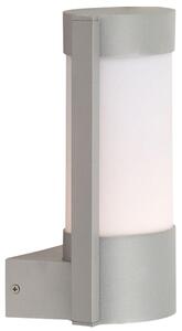 Applique LED, IP44, argento, bianco caldo, H 26cm