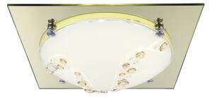 Lampada a sospensione Globo, finitura cromata, bordo dello schermo dorato, 1 LED, modello 48255-12