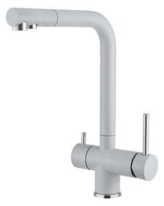 Plados Rubinetto Cucina Miscelatore Monocomando con Canna Girevole materiale Ultrametal colore UM 41 Alluminio - FLO55