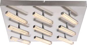 Lampada a sospensione Globo, modello Dl, finitura nichel opaco, 9 LED, codice prodotto 68056D4