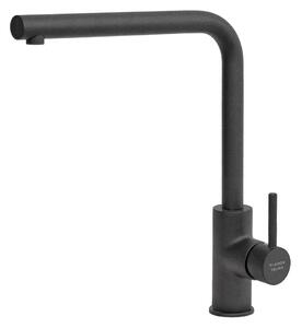 Plados Rubinetto Cucina Miscelatore Monocomando con Canna Girevole materiale Ultrametal colore UM 44 Nero - EASY