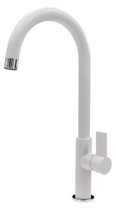 Plados Rubinetto Cucina Miscelatore Monocomando con Canna Girevole colore UG 98 Bianco - SLIMFIX