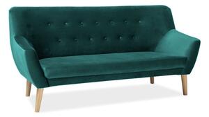 Divano Nordic 3 Velvet in velluto verde – 180x75x90 cm