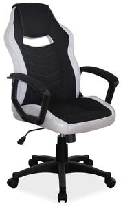 Poltrona girevole Camaro in tessuto nero/grigio – 59x49x106 cm