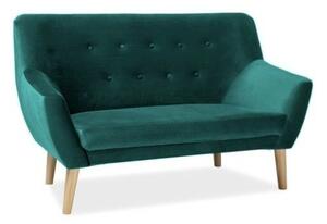 Divano Nordic 2 Velvet in velluto verde – 136x75x90 cm