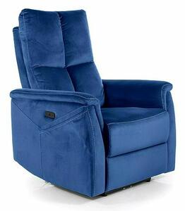 Poltrona relax elettrica Neptun M Velvet – blu navy