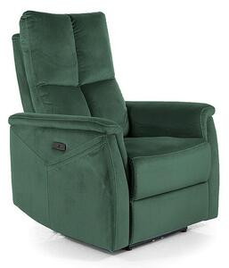 Poltrona relax elettrica Neptun M Velvet – verde