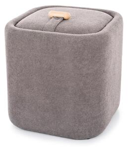 Pouf Nap con contenitore in tessuto grigio – 37x37x42 cm
