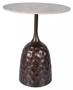 Tavolino Mutti in ceramica effetto marmo – Ø50x60 cm