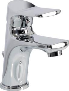 Miscelatore monocomando FACKELMANN DENVER argento lucido / rubinetto di alta qualità per la casa / rubinetto dall'aspetto semplice ed elegante (colore: argento lucido) / dimensioni: circa 15,5 cm