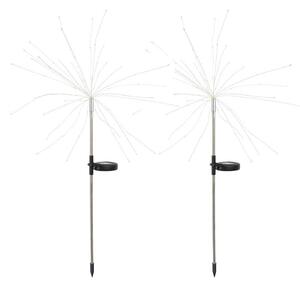 Set di 2 fari solari decorativi a LED 2x FUOCHI D'ARTIFICIO H97cm