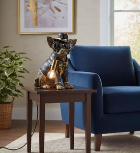 Formano Lampada da tavolo cane 33cm - Lampada decorativa in poliresina dipinta a mano - originale