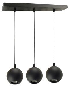 ENOVALITE LED lampada a sospensione GLOBE, attacco GU10, IP20, Ø10cm, 3 fiamme, nero