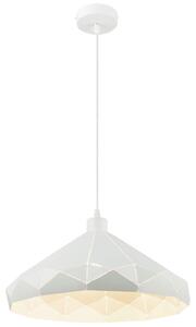 Lampada a sospensione a LED con paralume decorato, bianca, 40 cm
