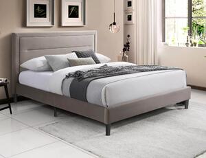 Letto Malaga Velvet in velluto beige scuro – 160x200 cm