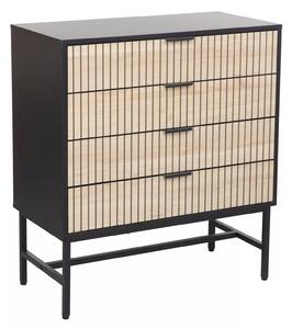Comò Mago K2 in rovere e metallo nero – 80x40x90 cm