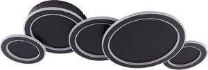 Lucande Plafoniera LED Diala, nero, metallo, 96 cm