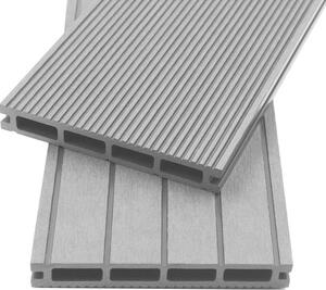 Home Deluxe - Pannelli per decking in WPC SAMANA - Grigio chiaro, 20m² - Inclusi sottostruttura e accessori completi I Decking bordo piscina decking balcone