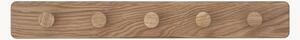 Appendiabiti da parete in legno di quercia fatto a mano Nature