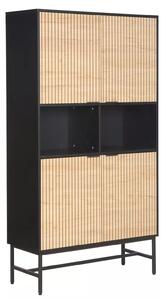 Libreria Mago R1 in rovere e metallo nero – 100x40x184 cm