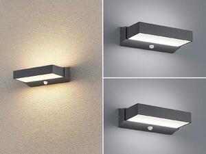 Lampada da esterno a LED con sensore di movimento, antracite - Set da 2 per l'illuminazione del terrazzo