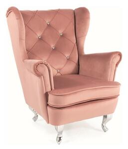 Poltrona per bambini Lili in velluto rosa antico – 69x65x81 cm