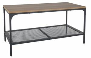 Tavolino da salotto Lex L in rovere e metallo nero – 90x45x45 cm
