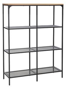 Libreria Lex A in metallo e rovere – 100x36x136 cm