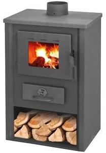 Stufa riscaldamento a Legna con Struttura in acciaio 9.7 kW Koine Antracite