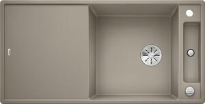 BLANCO AXIA III XL 6 S, SILGRANIT® PuraDur®, tartufo, reversibile, con scarico a distanza, incluso tagliere in legno