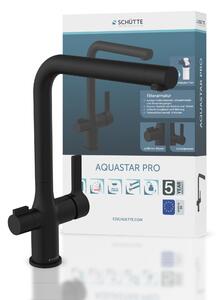 Rubinetto per lavello AQUASTAR PRO con sistema di filtraggio, nero opaco