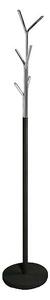 Appendiabiti da terra Leta in metallo nero e cromato – altezza 174 cm