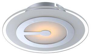 Plafoniera LED cromo/ vetro/ lampada rotonda