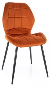 Sedia Jake Velvet in velluto color cannella – 49x41x86 cm